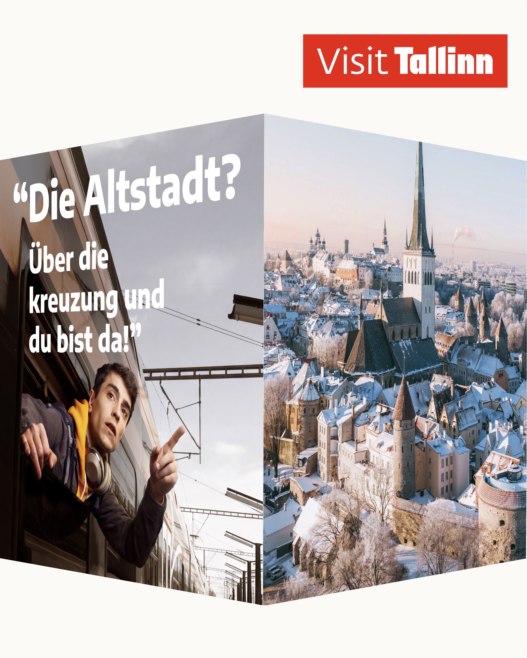 Mees juhatab vanalinna: Die Altstadt? Über die kreuzung und du bist da!